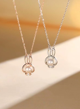 s925纯银本命年兔子女士项链