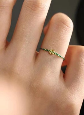 招财聚财~小钱币戒指细编绳国潮