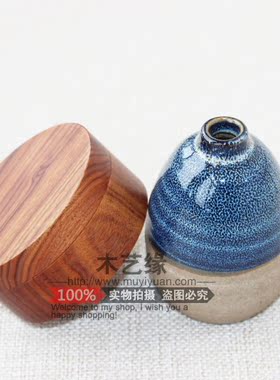 红木圆形书画玉器盒