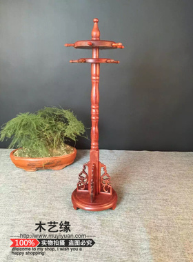 文房四宝红木毛笔圆形书法特价