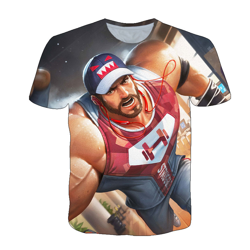 王者荣耀衣服王者荣耀孙悟空地狱火衣服3D印花男女短袖t恤春夏青少年儿童上衣