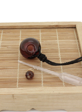 琉璃女纯色精油香水瓶项链可调节