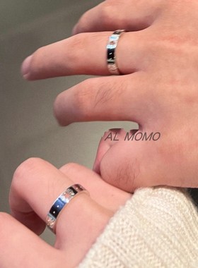 星星镂空戒指女镀18K不掉色