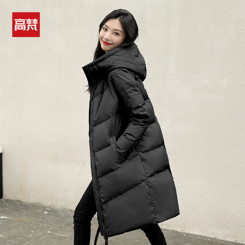 高梵中长款女2021年新款冬羽绒服 高梵潮美羽绒服