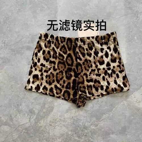 【豹纹系列】渐变豹纹短裤女士电臀twerk jazz弹性瑜伽松紧蜜桃臀 - 图3