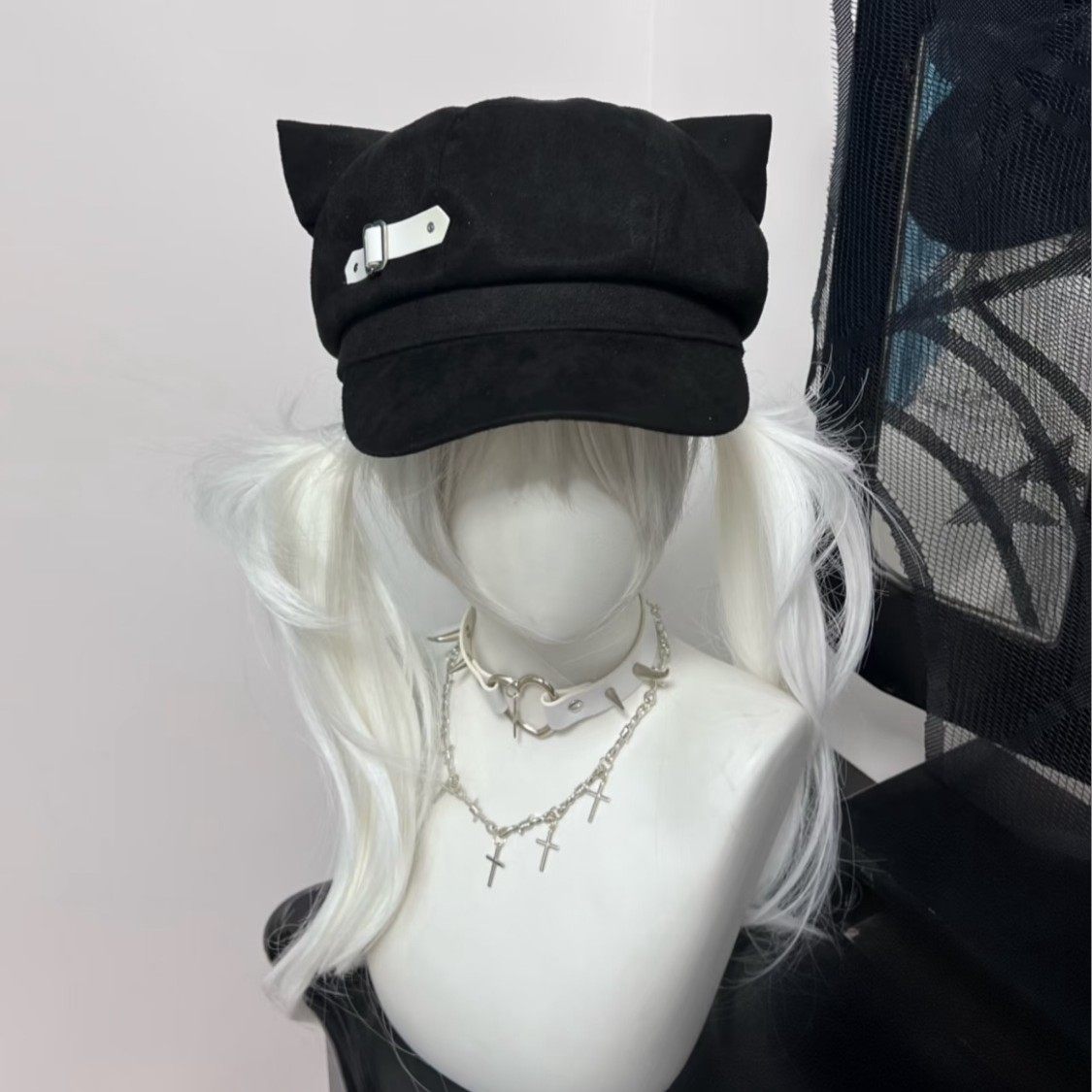 日系y2k猫耳朵贝雷帽子女二次元亚文化甜酷软萌可爱八角帽宅系潮,淘宝优惠券,粉丝福利购,淘宝优惠卷