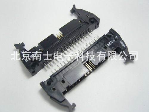 DENK DC2-34P 直脚 直针 ISP接头 JTAG 牛角插座 2.54mm间距 黑色 - 图0
