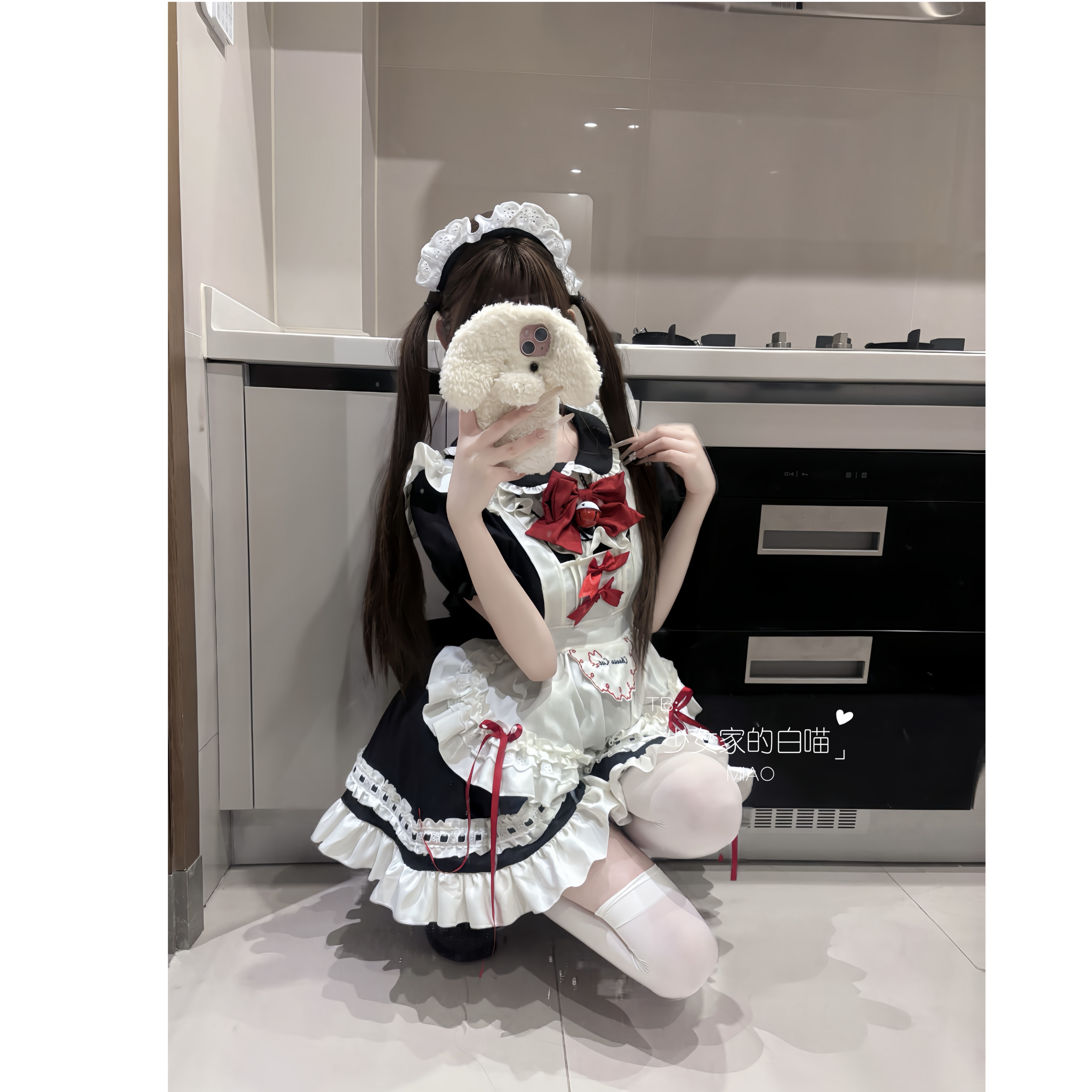 原创：日系萌妹女仆装lolita可爱甜妹女佣装二次元洛丽塔连衣裙 - 图3