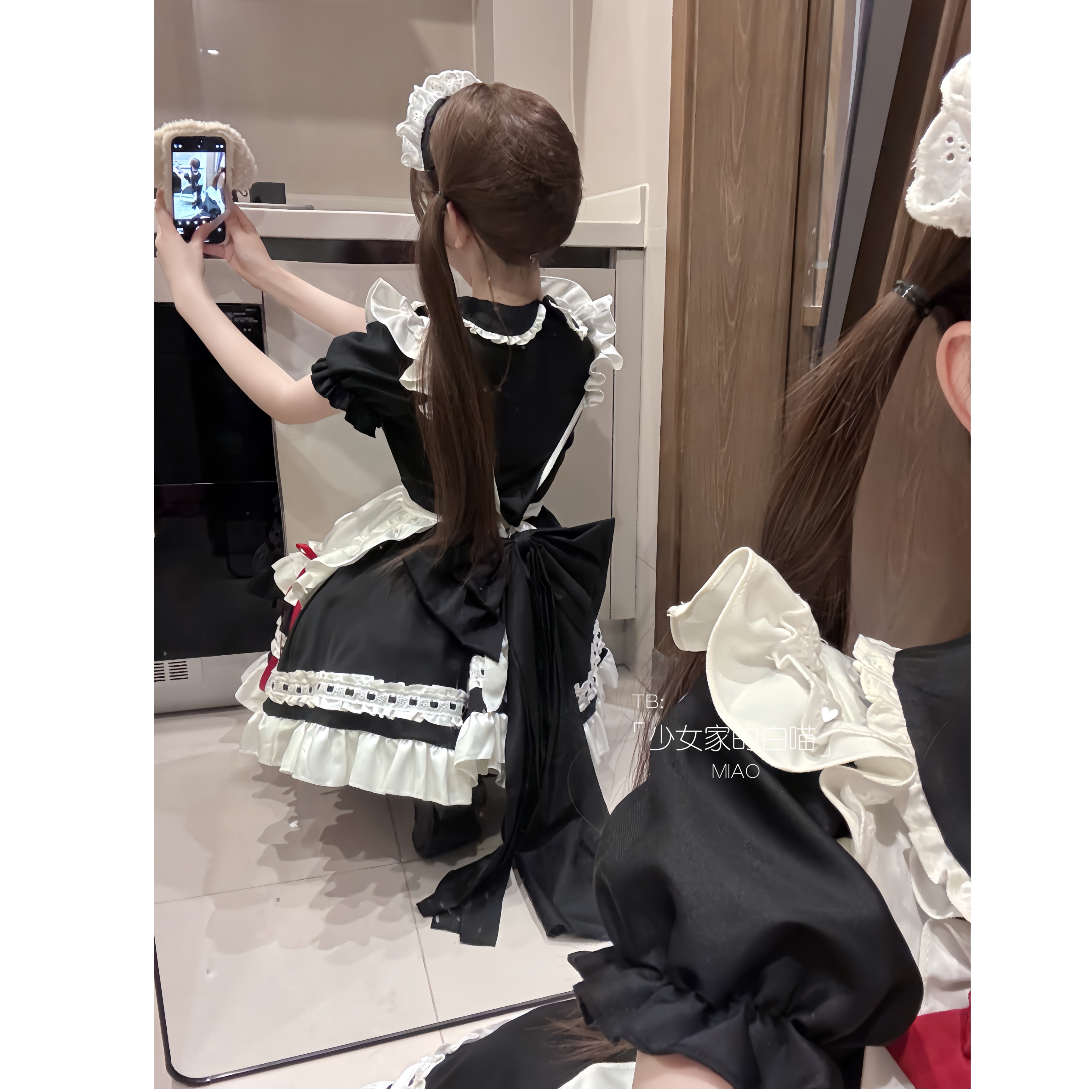 原创：日系萌妹女仆装lolita可爱甜妹女佣装二次元洛丽塔连衣裙 - 图1