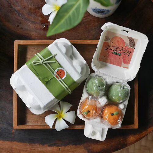 网红梨子酥包装盒烘焙凤梨酥礼品盒小梨酥纸浆打包盒子鸡蛋包装盒 - 图1