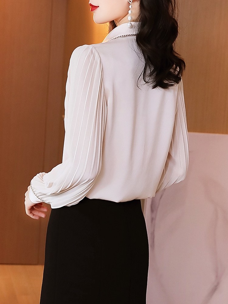 女士2020秋装新款洋气外穿女衬衣 依源色衬衫