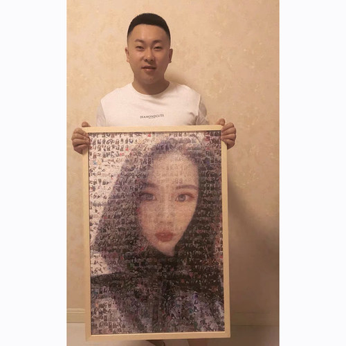 马赛克照片拼图定制人像成人订制相片定做生日礼物30寸 - 图3