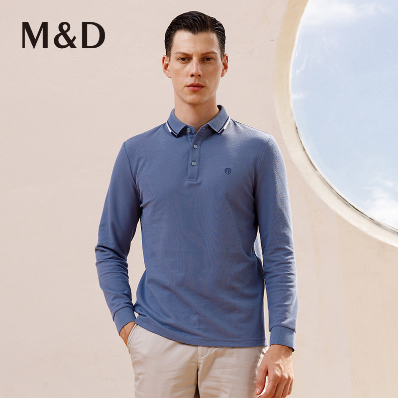 m&d商务秋冬新款休闲修身领polo衫 名盾服饰Polo衫