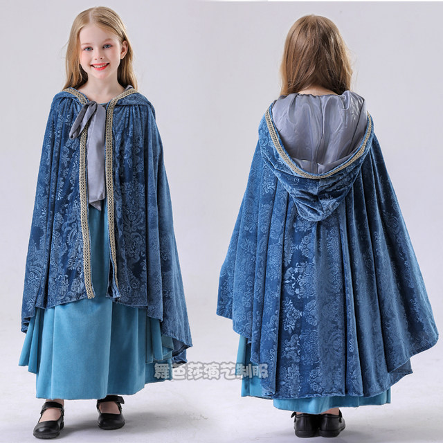 ເດັກນ້ອຍ Lord of the Rings Elf Queen costume European retro palace costume fairy tale princess costume cos elf Princess skirt