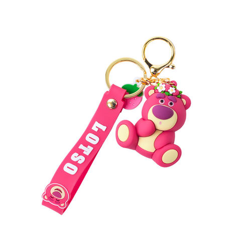 GOLDLOK/高乐草莓熊钥匙扣盲盒迪士尼正版公仔手办汽车钥匙链礼物 - 图3