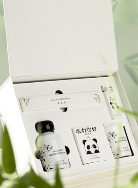 熊猫礼盒无火香薰礼盒本色恩室内家用高级感特色四川IP伴手礼