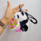 Panda pendant ຖື bouquet