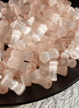 拉丝猫眼玻璃竹节散珠DIY饰品