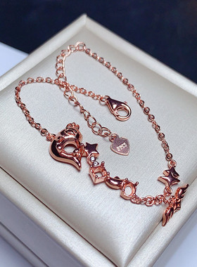 精美时尚s925银手链圆形5*5方形3*3椭圆3*4mm礼物饰品 代镶嵌 m