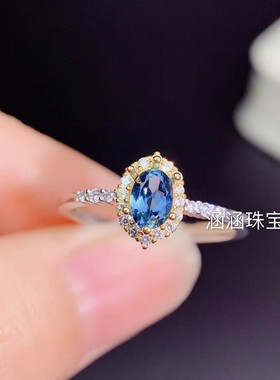 椭圆形石榴石戒指空托可定制