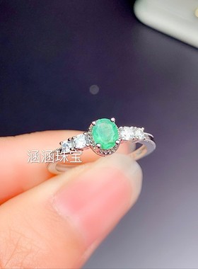 银饰品椭圆形蓝宝石戒指空托