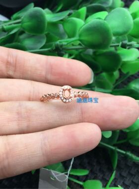 925纯银活口戒指空托裸石碧玺