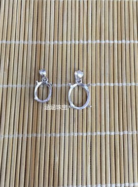 纯银简单风四爪吊坠5*76*87空托