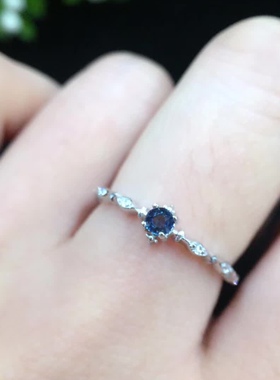 s925纯银新款戒指空托代镶红宝石