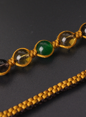 编织绳玛瑙貔貅蜜蜡佛牌毛衣链