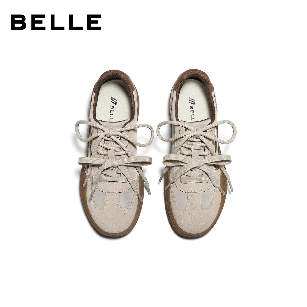 百丽厚底增高复古德训鞋女2026春季新款休闲运动板鞋子F3K1DAM6,淘宝优惠券,粉丝福利购,淘宝优惠卷