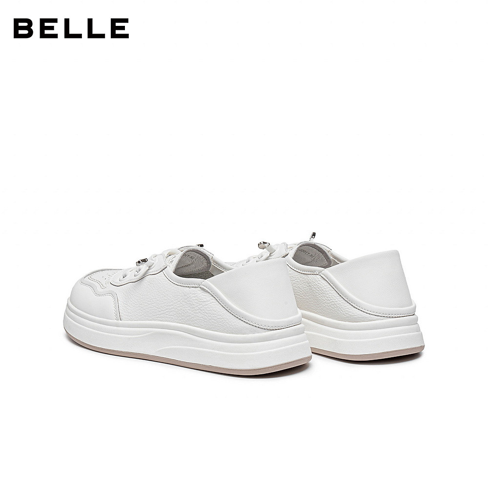 百丽小白鞋女鞋子秋新款免系带一脚蹬休闲两穿板鞋E4U1DCM5,淘宝优惠券,粉丝福利购,淘宝优惠卷