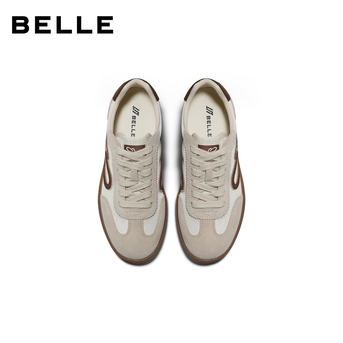 百丽女鞋子流心曲奇复古德训鞋新款厚底增高运动休闲板鞋F3J1DAM6,淘宝优惠券,粉丝福利购,淘宝优惠卷