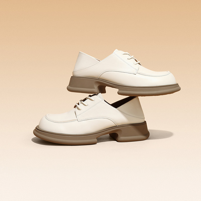 百丽2023春季新款商场黑色牛津鞋 百丽牛津鞋/布洛克鞋/德比鞋