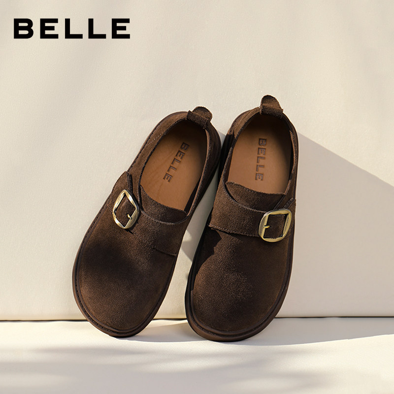 百丽坚果拿铁厚底勃肯鞋女26春季新款增高休闲乐福单鞋子F3V1DAA6,淘宝优惠券,粉丝福利购,淘宝优惠卷