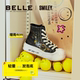 Belle SMILEY co-branded wandering player high-top canvas shoes breadboard shoes 3ZJC5C