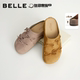 Belle bow thick-soled sheepskin Birkenstock toast shoes