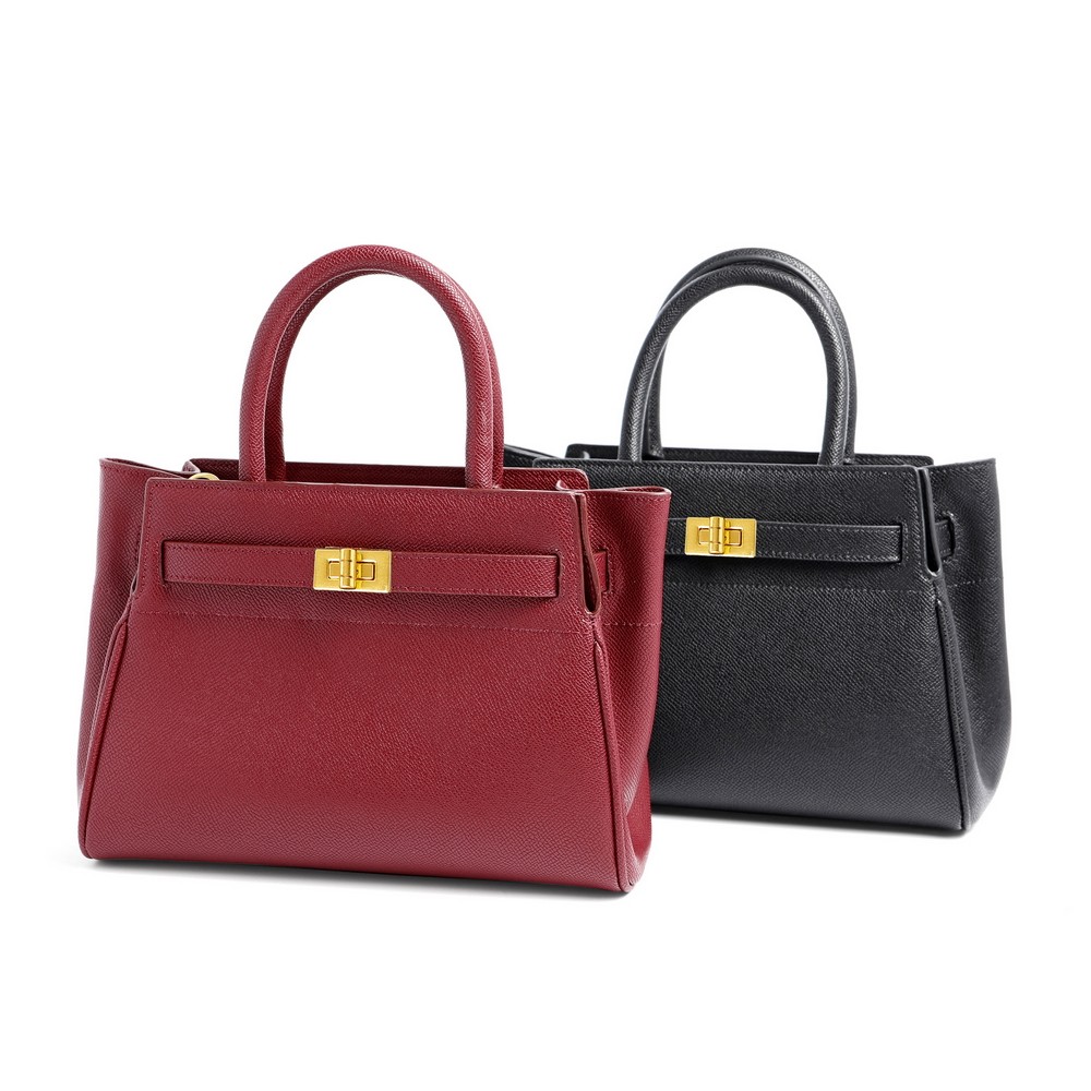 百丽2020秋新商场同款金属扣托特包 百丽女士包袋