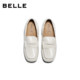 Belle women's shoes cinnamon roll retro soft-soled loafers slip-on beanie flat shoes