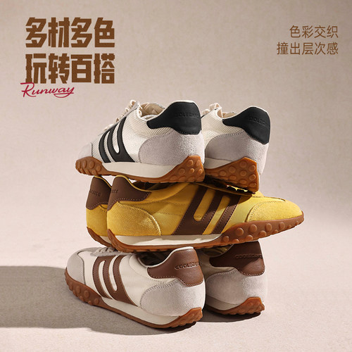 张凌赫周雨彤同款百丽彩虹豆网面芭蕾德训鞋夏商场款休闲阿甘鞋预 - 图3