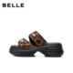 Belle Fashion Love Pearl Casual Slippers for Women 2026 Xia Xin Thick Sole Increased Can be Weared Outside Slippers B3187BT6