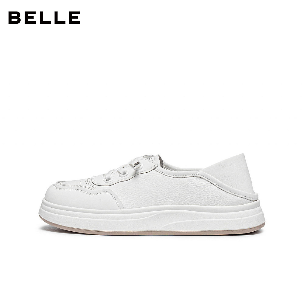 百丽小白鞋女鞋子秋新款免系带一脚蹬休闲两穿板鞋E4U1DCM5,淘宝优惠券,粉丝福利购,淘宝优惠卷