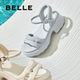 Belle thick-soled heightening one-strap sandals 2025 summer new style French casual sandals for mothers D7Z2DBL5