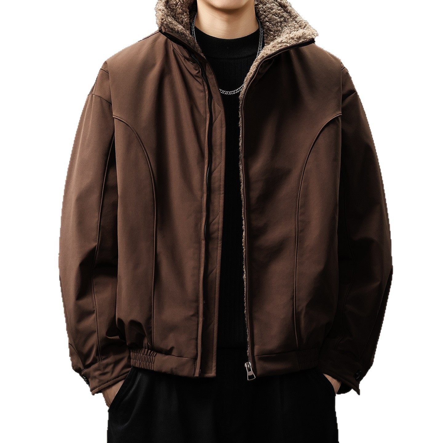 高端座山雕羊羔绒飞行员羽绒服男士冬季新款重磅保暖工装夹克外套,淘宝优惠券,粉丝福利购,淘宝优惠卷