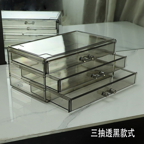 五层五抽屉整理盒护肤品盒子桌面饰品珠宝口红唇膏眉笔刷子收纳盒 - 图2