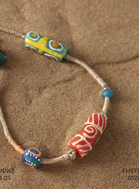 fhstudio无鱼小众老琉璃项链