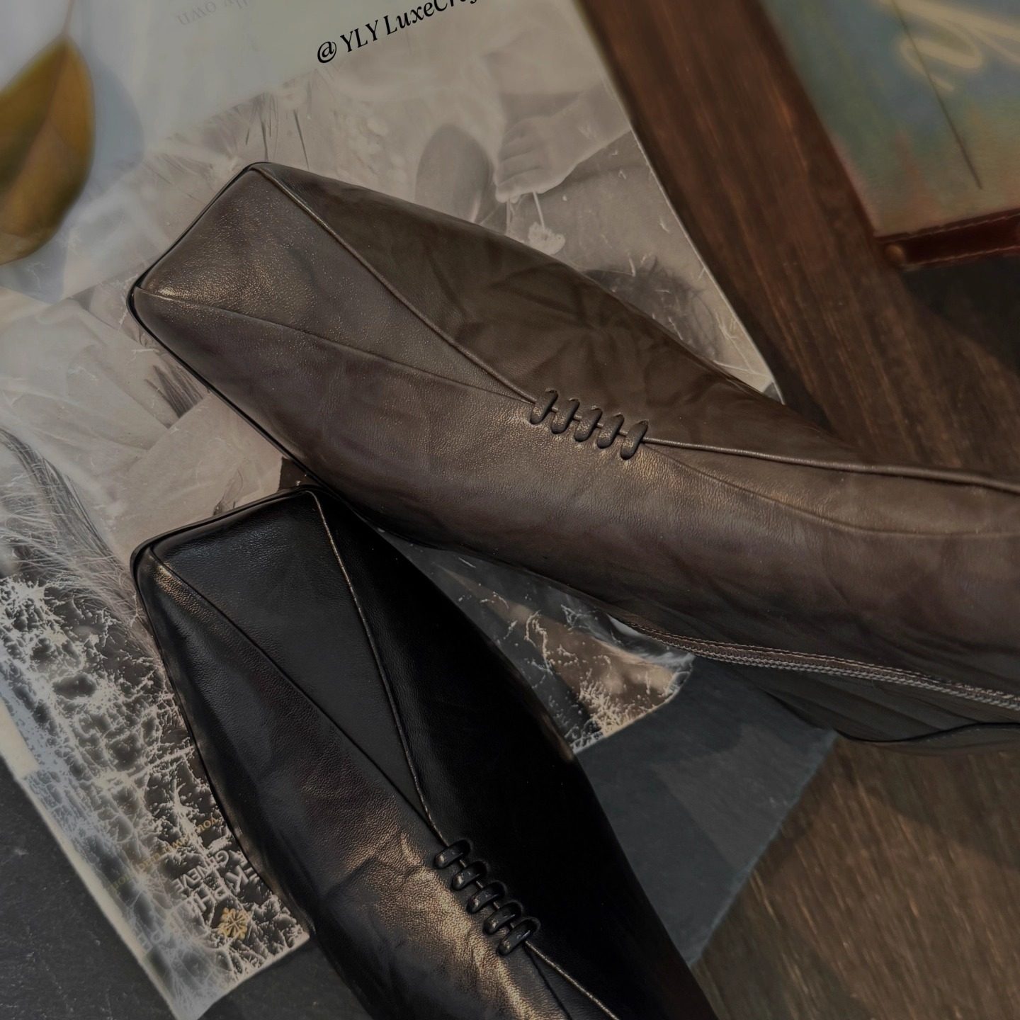 短靴女冬季新款粗跟灰色时尚百搭低跟方头时装靴大码女鞋H158-279,淘宝优惠券,粉丝福利购,淘宝优惠卷