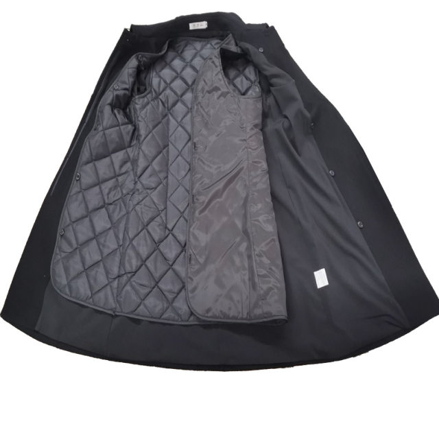 Wool mid-length OL concealed button uniform is slim and slim