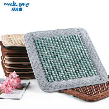 ເບາະນັ່ງ summer single piece ໄມ້ beads office computer chair stool butt seat cushion summer students car interior cooling cushion