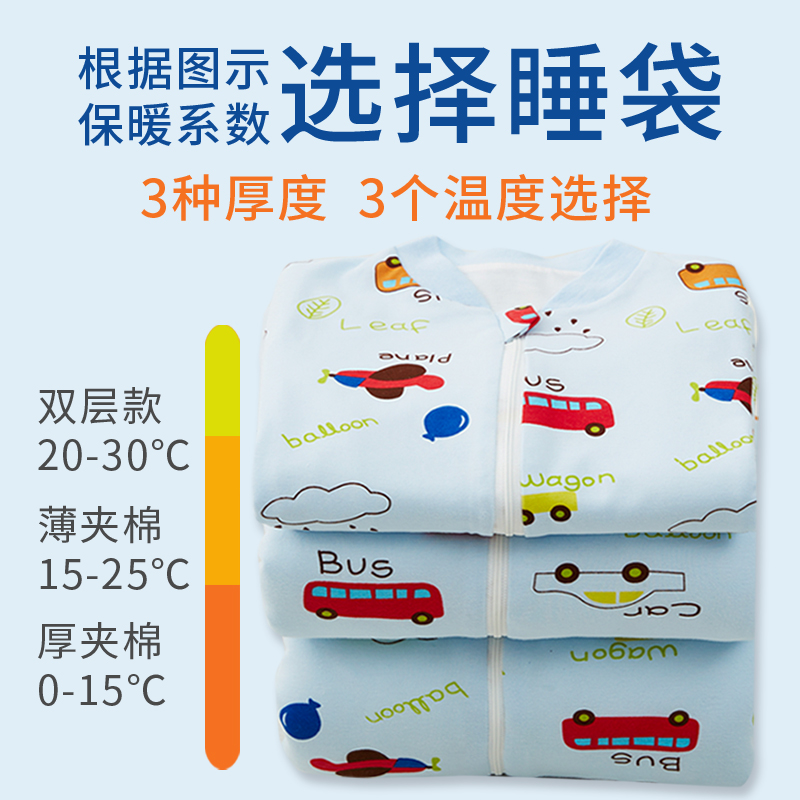 星星满天旗舰店睡袋婴儿秋冬款宝宝分腿幼儿童幼儿园小孩恒温防踢被神器四季通用3