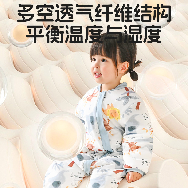 婴儿睡袋春秋冬款冬季加厚宝宝恒温竹棉分腿幼儿童防踢被四季通用,淘宝优惠券,粉丝福利购,淘宝优惠卷
